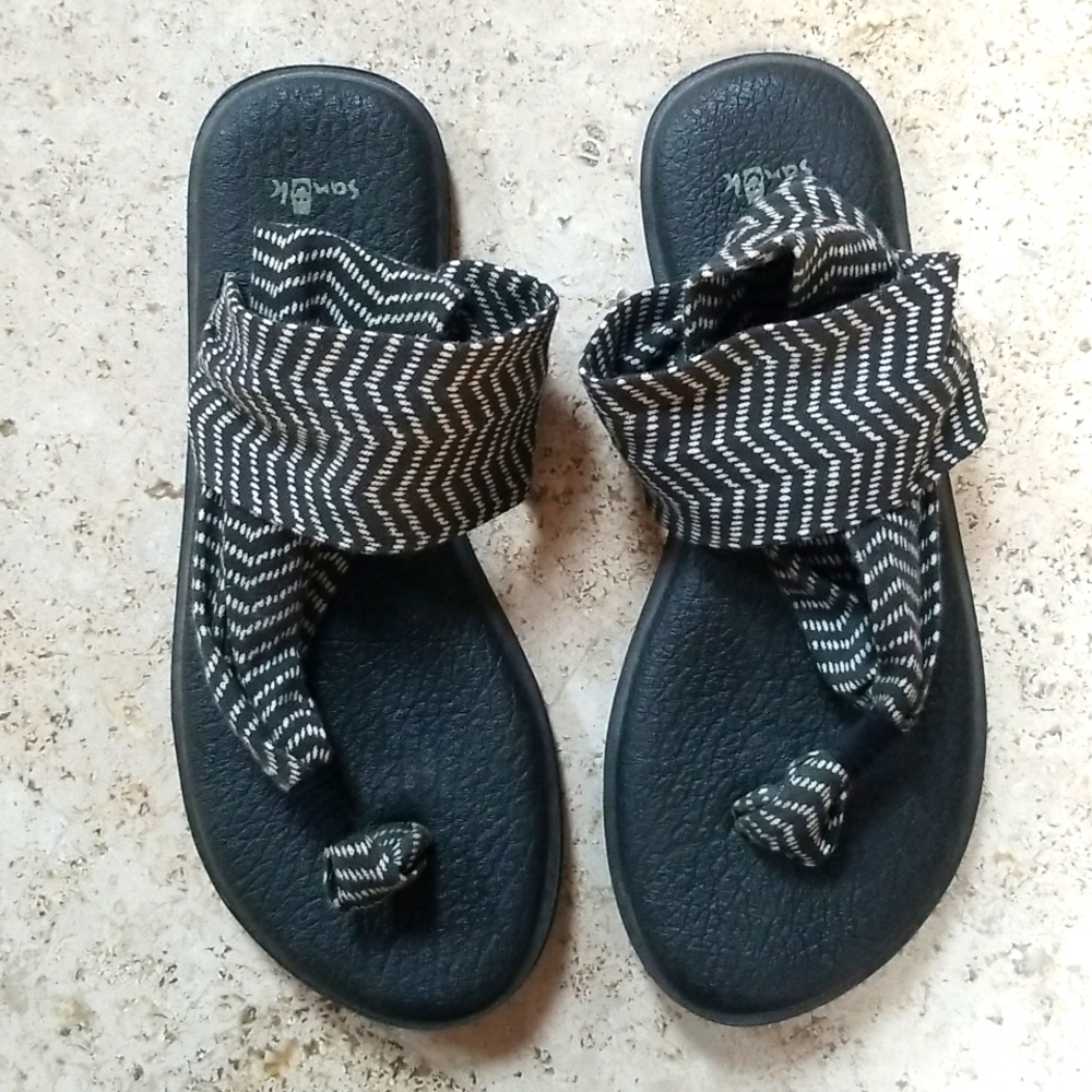 Sanuk Yoga Sling 2 Mat Thong Sandal Sz 9 EUC